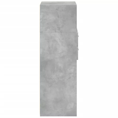  betonszürke szerelt fa magasszekrény 45 x 42,5 x 124 cm