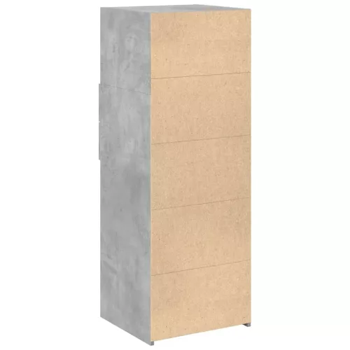  betonszürke szerelt fa magasszekrény 45 x 42,5 x 124 cm