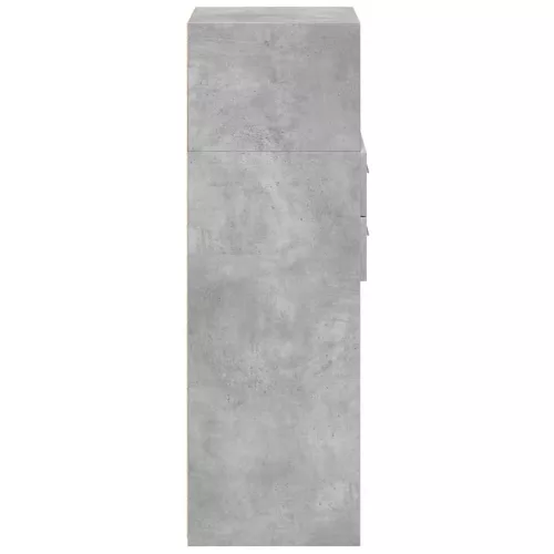  betonszürke szerelt fa magasszekrény 50 x 42,5 x 124 cm