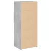  betonszürke szerelt fa magasszekrény 50 x 42,5 x 124 cm