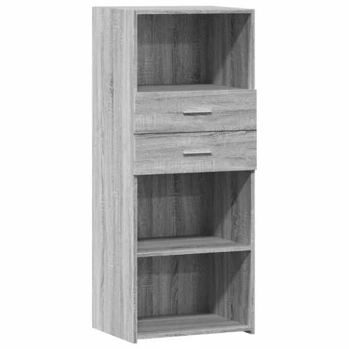  szürke sonoma szerelt fa magasszekrény 50 x 42,5 x 124 cm