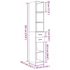  fehér szerelt fa magasszekrény 30 x 42,5 x 185 cm
