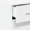  fehér szerelt fa tálalószekrény 30 x 42,5 x 93 cm