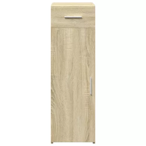  sonoma tölgy színű szerelt fa tálalóasztal 30 x 42,5 x 93 cm