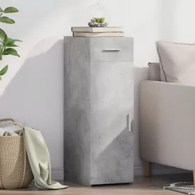  betonszürke szerelt fa tálalószekrény 30 x 42,5 x 93 cm