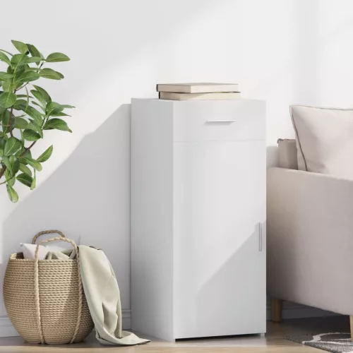  fehér szerelt fa tálalószekrény 40 x 42,5 x 93 cm