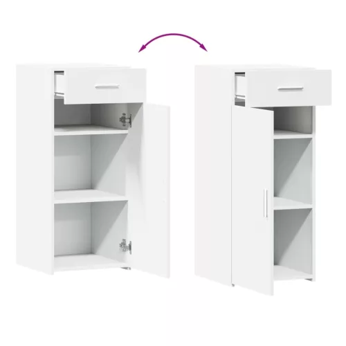  fehér szerelt fa tálalószekrény 40 x 42,5 x 93 cm