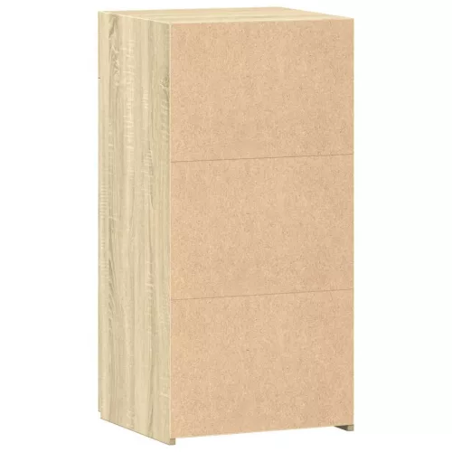  sonoma tölgy színű szerelt fa tálalószekrény 45 x 42,5 x 93 cm