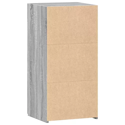  szürke sonoma színű szerelt fa tálalószekrény 45 x 42,5 x 93 cm