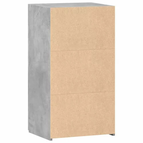  betonszürke szerelt fa tálalószekrény 50 x 42,5 x 93 cm