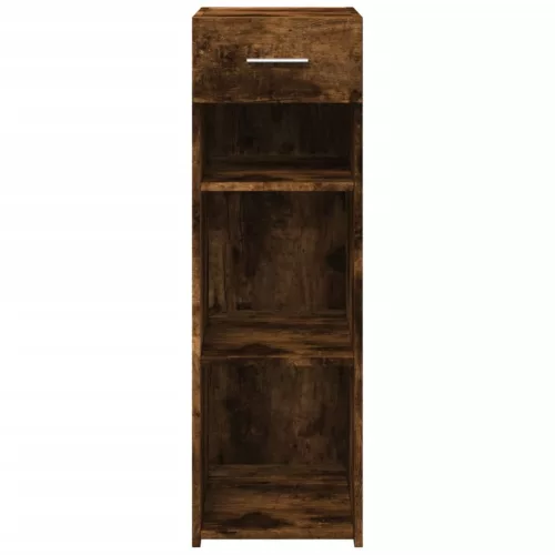  füstös tölgy színű szerelt fa tálalószekrény 30 x 42,5 x 93 cm