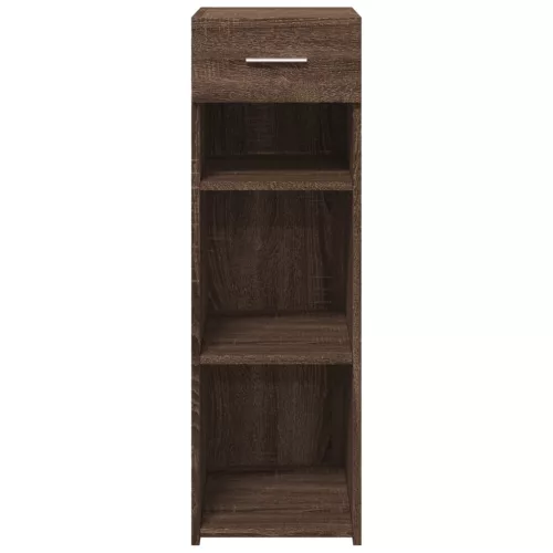  barna tölgy színű szerelt fa tálalóasztal 30 x 42,5 x 93 cm