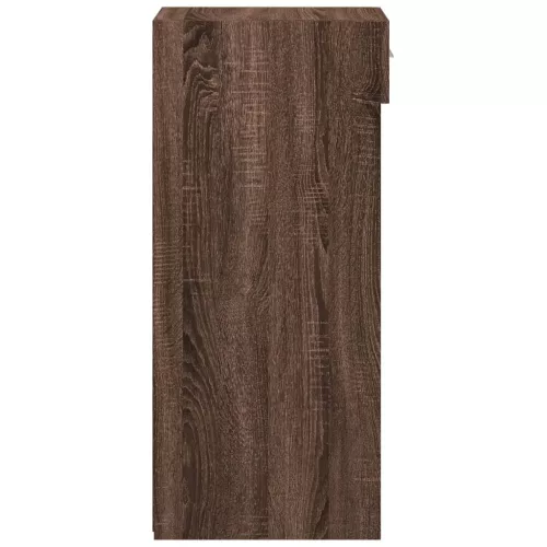  barna tölgy színű szerelt fa tálalóasztal 30 x 42,5 x 93 cm