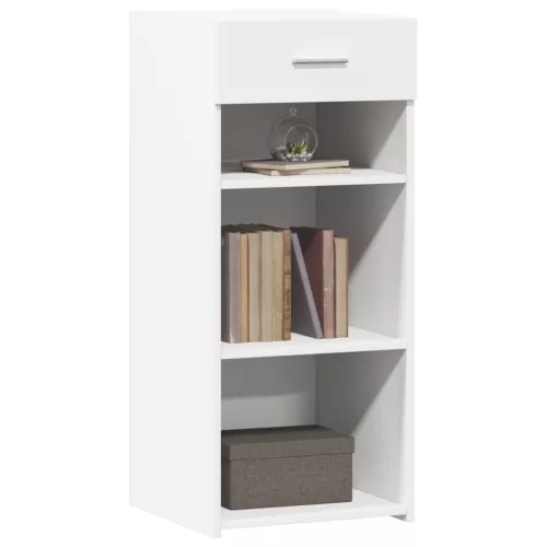  fehér szerelt fa tálalószekrény 40 x 42,5 x 93 cm