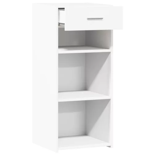  fehér szerelt fa tálalószekrény 40 x 42,5 x 93 cm