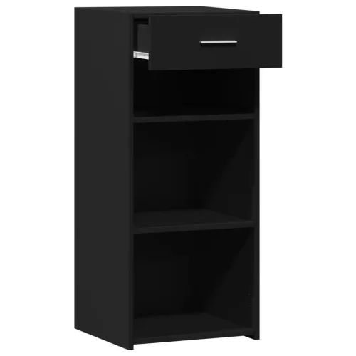  fekete szerelt fa tálalószekrény 40 x 42,5 x 93 cm