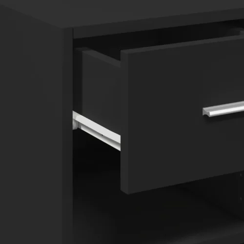  fekete szerelt fa tálalószekrény 40 x 42,5 x 93 cm