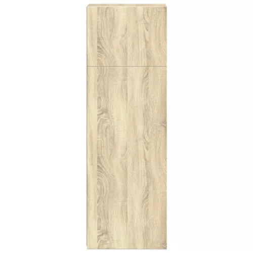  sonoma tölgy színű szerelt fa magasszekrény 30 x 41 x 124 cm