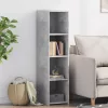  betonszürke szerelt fa magasszekrény 30 x 41 x 124 cm