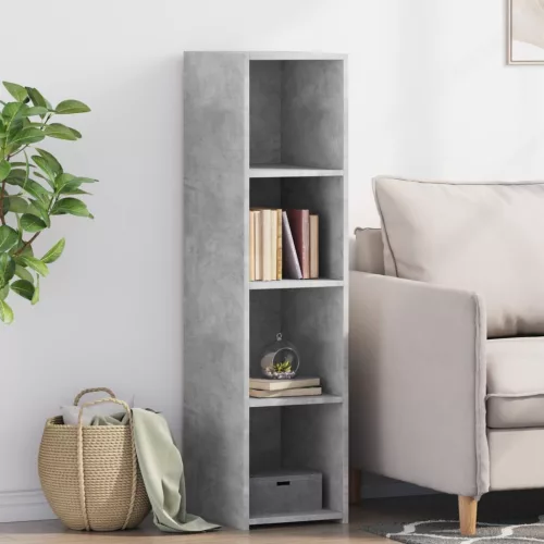  betonszürke szerelt fa magasszekrény 30 x 41 x 124 cm