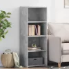  betonszürke szerelt fa magasszekrény 45 x 41 x 124 cm