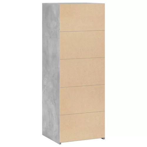  betonszürke szerelt fa magasszekrény 45 x 41 x 124 cm