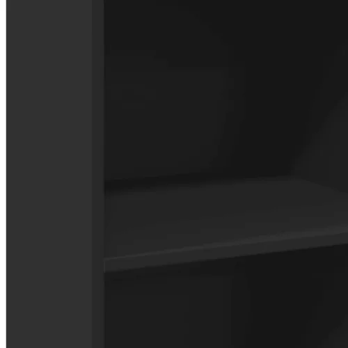  fekete szerelt fa magasszekrény 50 x 41 x 124 cm