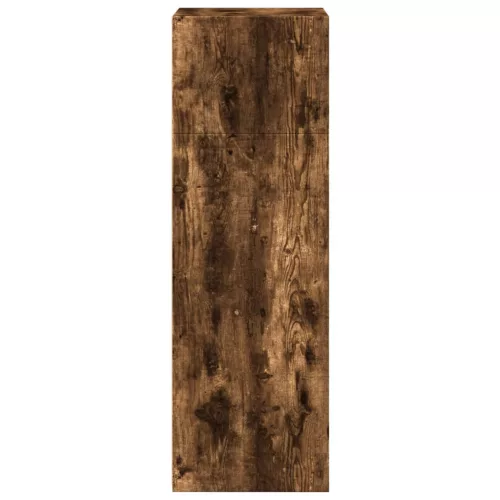  füstös tölgy színű szerelt fa magasszekrény 50 x 41 x 124 cm