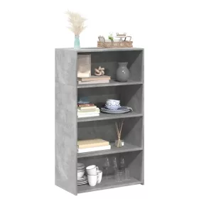  betonszürke szerelt fa magasszekrény 70 x 41 x 124 cm