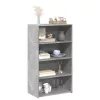  betonszürke szerelt fa magasszekrény 70 x 41 x 124 cm