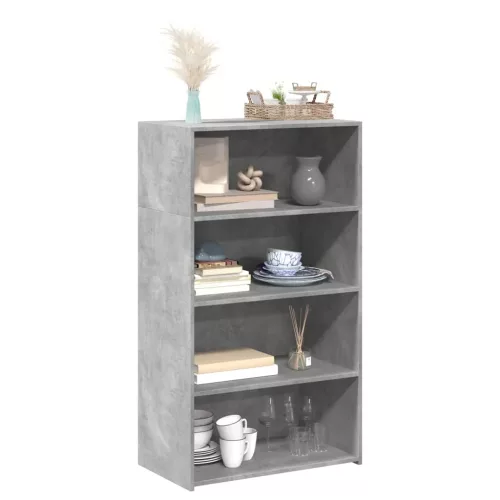 betonszürke szerelt fa magasszekrény 70 x 41 x 124 cm