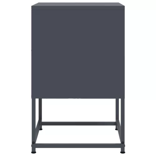  antracitszürke acél éjjeliszekrény 36x39x60,5 cm