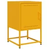  mustársárga acél éjjeliszekrény 36x39x60,5 cm