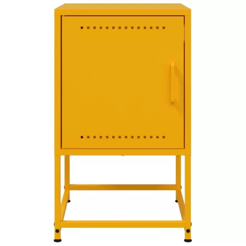  mustársárga acél éjjeliszekrény 36x39x60,5 cm