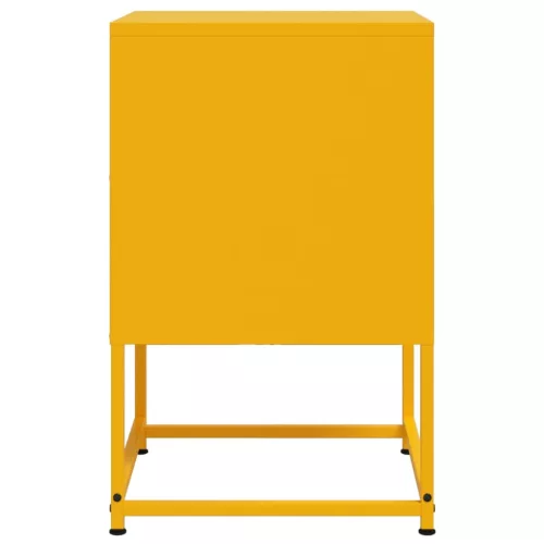  mustársárga acél éjjeliszekrény 36x39x60,5 cm
