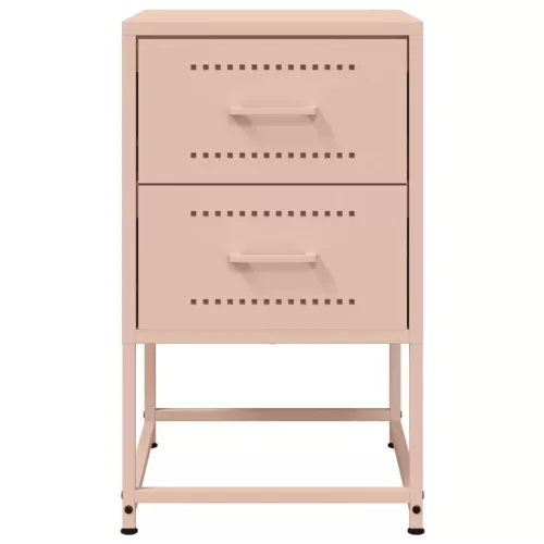  rózsaszín acél éjjeliszekrény 36x39x60,5 cm