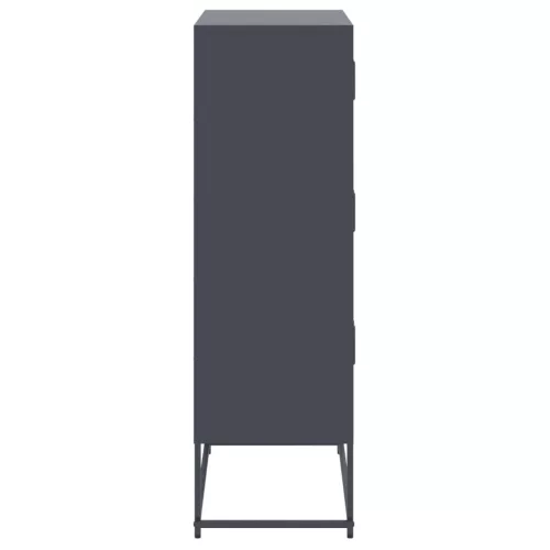  antracitszürke acél tálalószekrény 68,5x38,5x123,5 cm