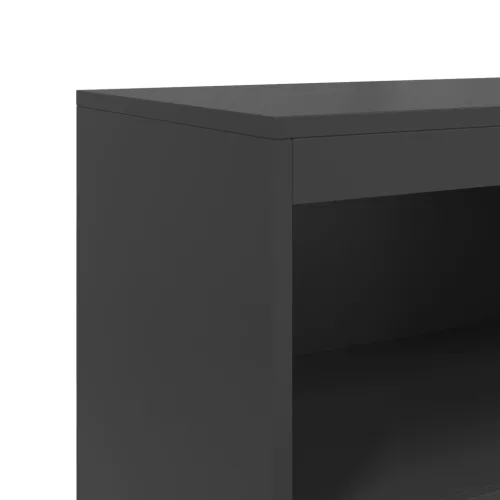  fekete acél magasszekrény 68,5x38,5x123,5 cm