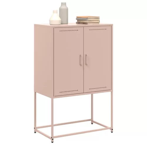  rózsaszín acél magasszekrény 68,5 x 38,5 x 107 cm