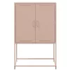  rózsaszín acél magasszekrény 68,5 x 38,5 x 107 cm