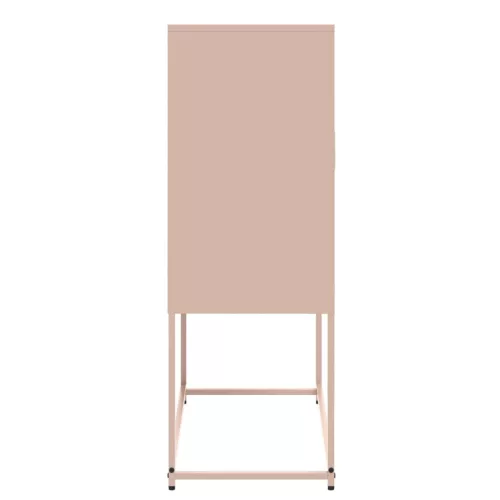  rózsaszín acél magasszekrény 68,5 x 38,5 x 107 cm