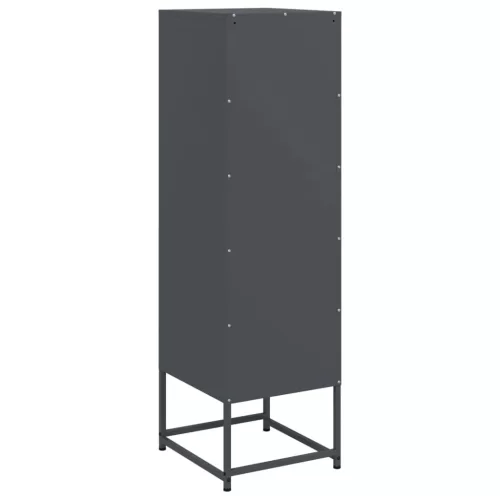  antracitszürke acél magasszekrény 36 x 39 x 123 cm