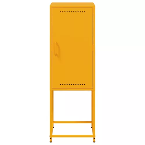 mustársárga acél magasszekrény 36 x 39 x 107 cm