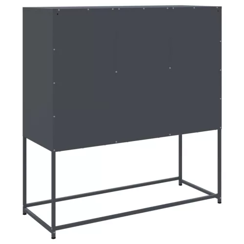  antracitszürke acél magasszekrény 100,5 x 39 x 107 cm