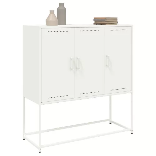  fehér acél magasszekrény 100,5 x 39 x 107 cm