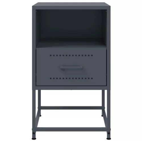  antracitszürke acél éjjeliszekrény 36x39x60,5 cm