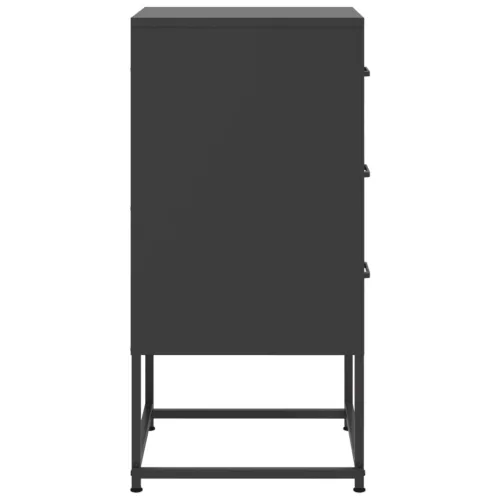  fekete acél éjjeliszekrény 36 x 39 x 78 cm