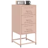  rózsaszín acél éjjeliszekrény 36 x 39 x 78 cm