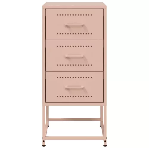  rózsaszín acél éjjeliszekrény 36 x 39 x 78 cm