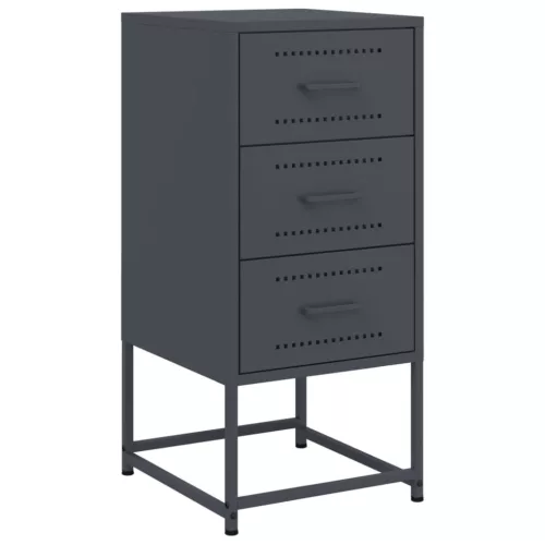  antracitszürke acél éjjeliszekrény 36 x 39 x 78 cm